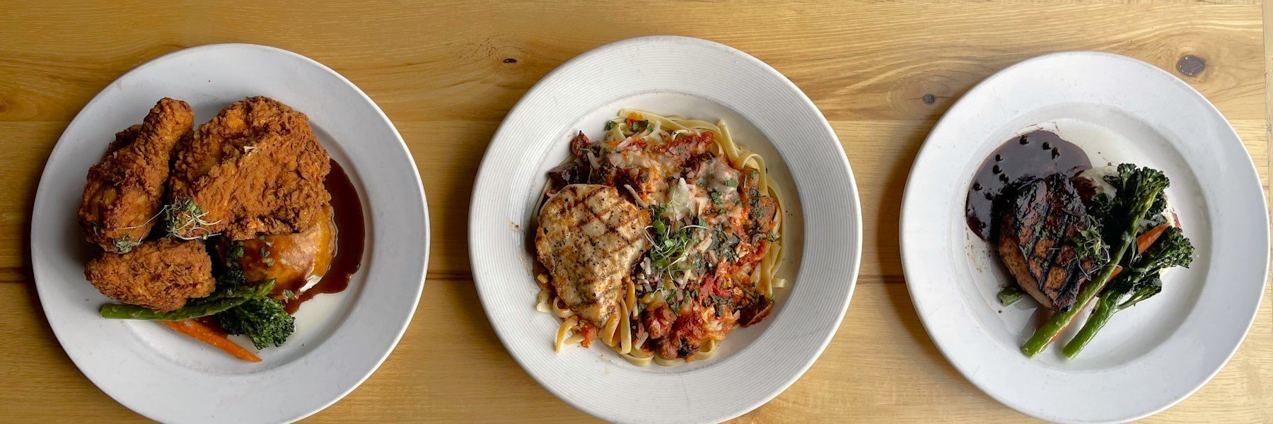 Three plated Sunset Special entrees